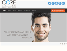 Tablet Screenshot of coresmiles.com